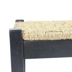 Banc d'intérieur Shambles en bois massif et jonc de mer naturel