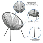 Fauteuil de salon Papasan en rotin/cordon élastique