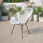 Fauteuil de salon Papasan en rotin/cordon élastique