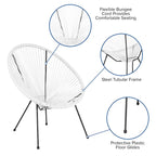 Fauteuil de salon Papasan en rotin/cordon élastique