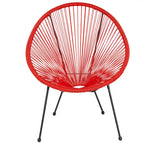 Fauteuil de salon Papasan en rotin/cordon élastique