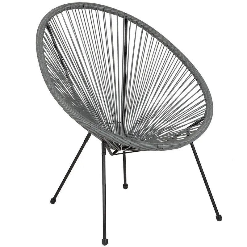 Fauteuil de salon Papasan en rotin/cordon élastique