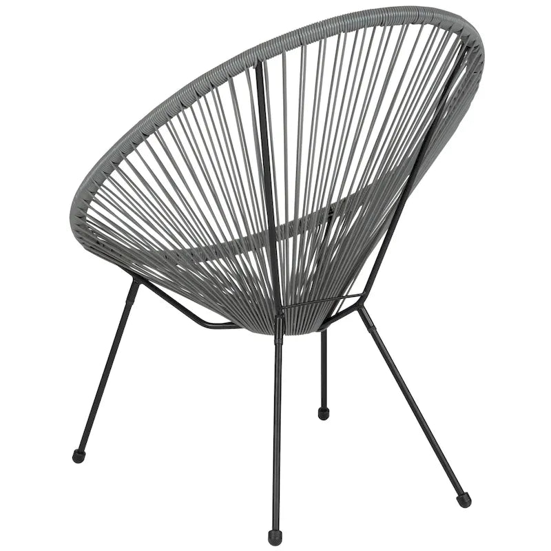 Fauteuil de salon Papasan en rotin/cordon élastique