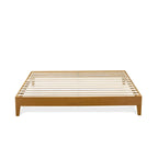 Cadre de lit plateforme King avec 4 pieds en bois massif et 2 pieds centraux supplémentaires (options de couleur du cadre de lit)