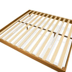 Cadre de lit plateforme King avec 4 pieds en bois massif et 2 pieds centraux supplémentaires (options de couleur du cadre de lit)