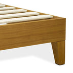 Cadre de lit plateforme King avec 4 pieds en bois massif et 2 pieds centraux supplémentaires (options de couleur du cadre de lit)