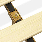 Cadre de lit plateforme King avec 4 pieds en bois massif et 2 pieds centraux supplémentaires (options de couleur du cadre de lit)