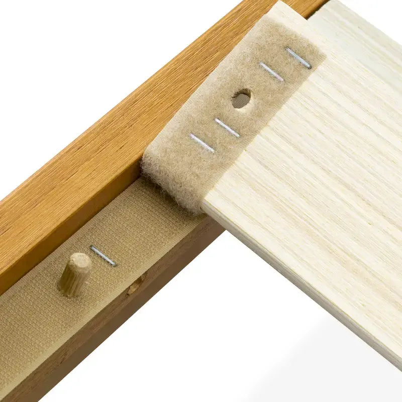 Cadre de lit plateforme King avec 4 pieds en bois massif et 2 pieds centraux supplémentaires (options de couleur du cadre de lit)