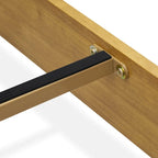Cadre de lit plateforme King avec 4 pieds en bois massif et 2 pieds centraux supplémentaires (options de couleur du cadre de lit)