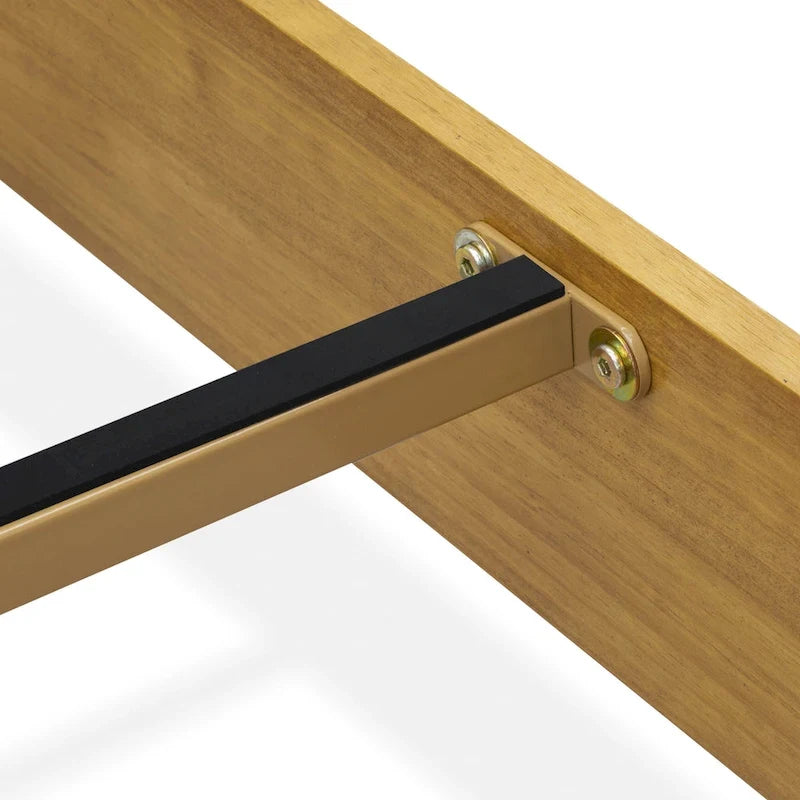Cadre de lit plateforme King avec 4 pieds en bois massif et 2 pieds centraux supplémentaires (options de couleur du cadre de lit)