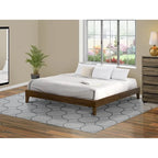 Cadre de lit plateforme King avec 4 pieds en bois massif et 2 pieds centraux supplémentaires (options de couleur du cadre de lit)
