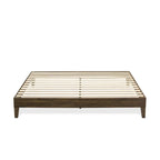 Cadre de lit plateforme King avec 4 pieds en bois massif et 2 pieds centraux supplémentaires (options de couleur du cadre de lit)
