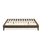 Cadre de lit plateforme King avec 4 pieds en bois massif et 2 pieds centraux supplémentaires (options de couleur du cadre de lit)