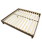 Cadre de lit plateforme King avec 4 pieds en bois massif et 2 pieds centraux supplémentaires (options de couleur du cadre de lit)