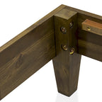 Cadre de lit plateforme King avec 4 pieds en bois massif et 2 pieds centraux supplémentaires (options de couleur du cadre de lit)
