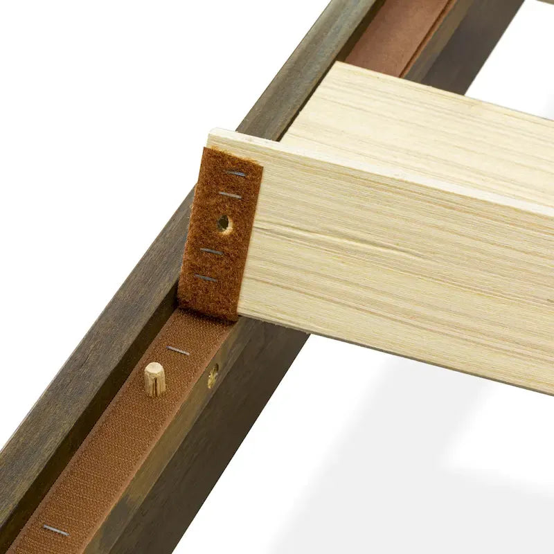 Cadre de lit plateforme King avec 4 pieds en bois massif et 2 pieds centraux supplémentaires (options de couleur du cadre de lit)