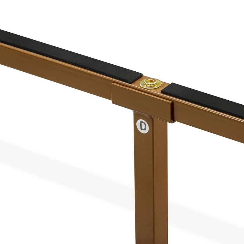Cadre de lit plateforme King avec 4 pieds en bois massif et 2 pieds centraux supplémentaires (options de couleur du cadre de lit)