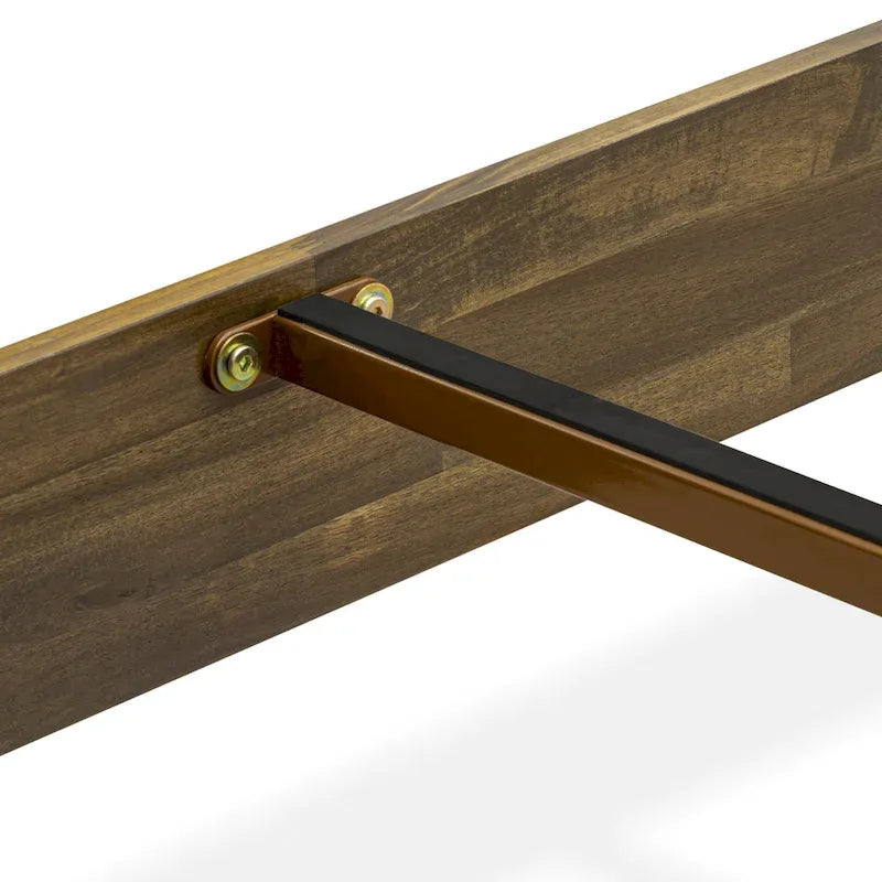 Cadre de lit plateforme King avec 4 pieds en bois massif et 2 pieds centraux supplémentaires (options de couleur du cadre de lit)