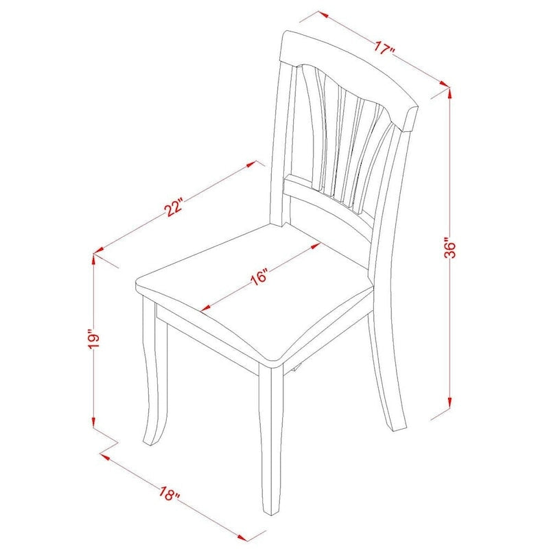 Ensemble de salle à manger 7 pièces - Une table ronde et 6 chaises de salle à manger, noir et cerisier (options de siège)