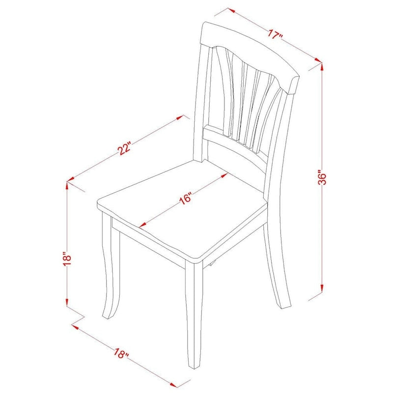 Ensemble de salle à manger 7 pièces - Une table ronde et 6 chaises de salle à manger, noir et cerisier (options de siège)