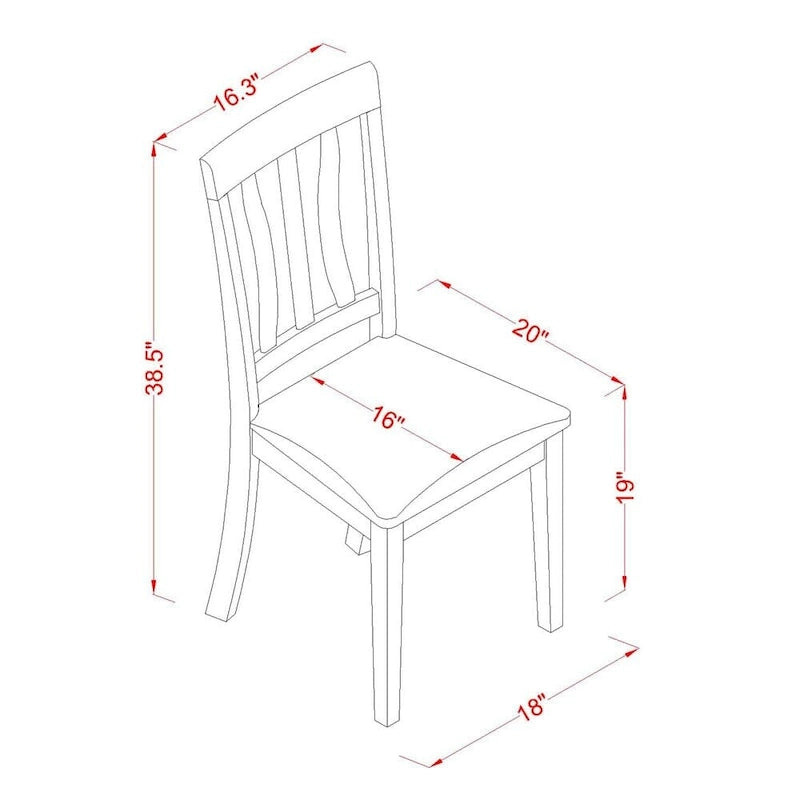 Ensemble de salle à manger 7 pièces - Une table ronde et 6 chaises de salle à manger, noir et cerisier (options de siège)