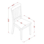 Ensemble de salle à manger 7 pièces - Une table ronde et 6 chaises de salle à manger, noir et cerisier (options de siège)
