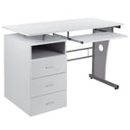 Bureau informatique 3 tiroirs avec tablette clavier