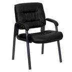 Fauteuil de réception en cuir souple LeatherSoft avec cadre gris titane