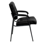Fauteuil de réception en cuir souple LeatherSoft avec cadre gris titane