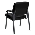 Fauteuil de réception en cuir souple LeatherSoft avec cadre gris titane
