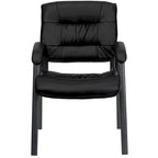 Fauteuil de réception en cuir souple LeatherSoft avec cadre gris titane