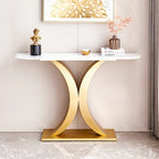 Console moderne, Design aux formes exquises, Cadre en métal avec patins réglables pour entrée