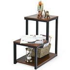Table de chevet/d'appoint à 3 niveaux avec étagère de rangement pour