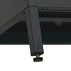 Meuble TV Noir 41.3x13.7x20.4 Acier et verre - 41.3 x 13.7 x 20.4 - 41.3 x 13.7 x 20.4