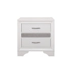 Lit plateforme de rangement Beatrice 4 pièces moderne en similicuir blanc