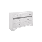Lit plateforme de rangement Beatrice 4 pièces moderne en similicuir blanc