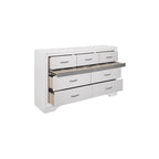 Lit plateforme de rangement Beatrice 4 pièces moderne en similicuir blanc