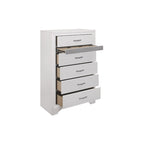 Lit plateforme de rangement Beatrice 4 pièces moderne en similicuir blanc