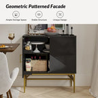Uirich34Grande armoire d'appoint moderne à 2 portes avec étagères réglables par