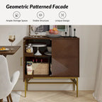 Uirich34Grande armoire d'appoint moderne à 2 portes avec étagères réglables par
