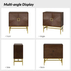 Uirich34Grande armoire d'appoint moderne à 2 portes avec étagères réglables par