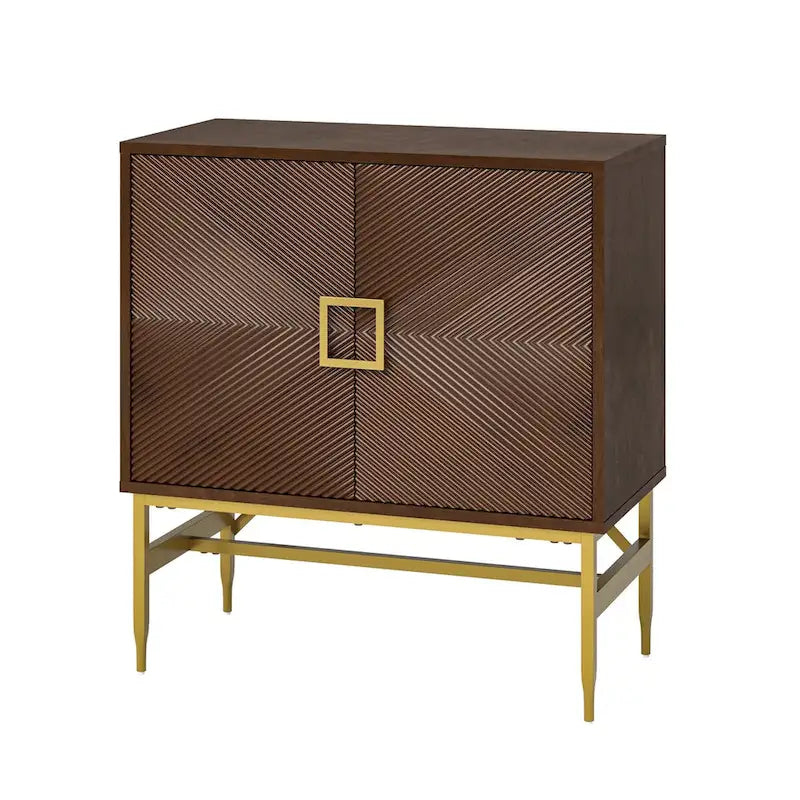 Uirich34Grande armoire d'appoint moderne à 2 portes avec étagères réglables par
