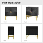 Uirich34Grande armoire d'appoint moderne à 2 portes avec étagères réglables par