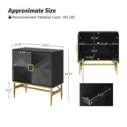 Uirich34Grande armoire d'appoint moderne à 2 portes avec étagères réglables par