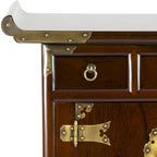Table de chevet/d'appoint à 3 tiroirs de style antique coréen, fabriquée à la main (Corée)