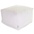 Pouf ottoman d'intérieur en poly/lin Wales 27 po L x 27 po l x 17 po H