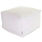 Pouf ottoman d'intérieur en poly/lin Wales 27 po L x 27 po l x 17 po H