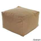 Pouf ottoman d'intérieur en poly/lin Wales 27 po L x 27 po l x 17 po H