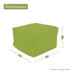 Pouf ottoman d'intérieur en poly/lin Wales 27 po L x 27 po l x 17 po H