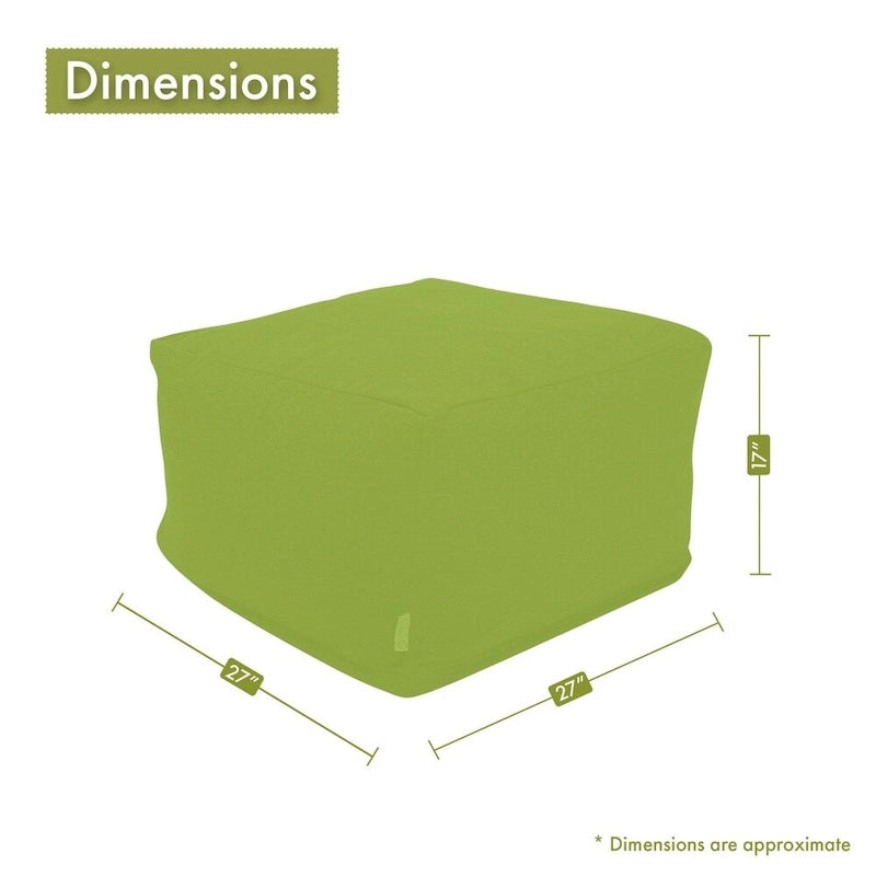 Pouf ottoman d'intérieur en poly/lin Wales 27 po L x 27 po l x 17 po H
